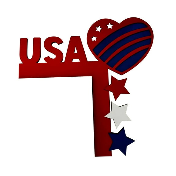 Clearance sale! Independence Day Door Corner Decoration, 4th of July Door Hanger Independence Day Decorative Wood for Home Entrance Porch Garden Indoor Outdoor Entryway Decoration