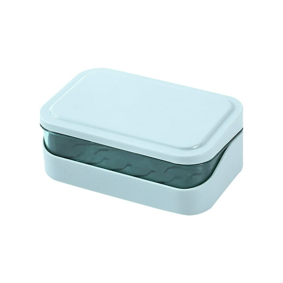 Pedty 1X Soap Box,Soap Bar Container Holder Case Travel Dish Storage Drainers Box Cover Dishes Plastic