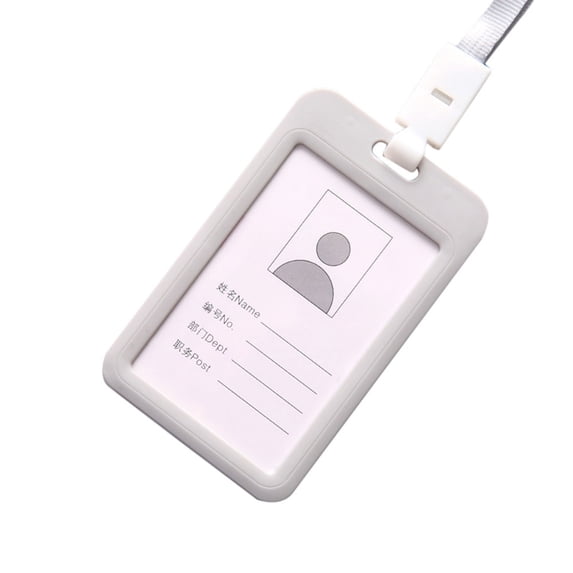 Clearance sale!Pedty 1X Work Card,Portable Colorful Employee Plastic Id Card Holder Name Tag Lanyard Neck Strap