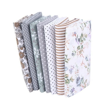 ionze Home Textiles Cotton Crafts Fabric Bundle Patchwork Squares Quilting Sewing Patchwork DIY 7PCS DIY Knitting （White）