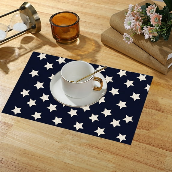 Clearance of savings! 4th Of July Placemats Set Of 4 Gnome Patriotics America Memorial Day Independence Day Dining Table Decoratios Table Mats Cloth Placemats 12X18 Inch Colored