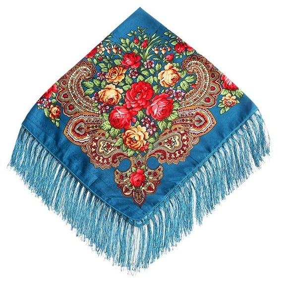 Clearance! scarf for women scarf Women Lady Folk-Custom Print Tassel Square Scarf Wrap Shawl Travel Scarve clearance item