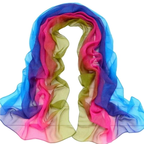Clearance! scarf for women scarf Women's Wrap Scarves Chiffon Long Scarf Lady Color Shawl Gradient Fashion Scarf clearance item Multicolor