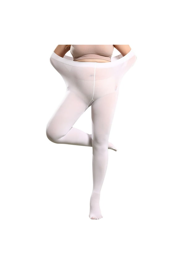 Clearance! tights for women black tights Women's Plus Size 80D Dance Practice Breathable T Crotch Elastic Sexy Stockings Tights Big sales White1