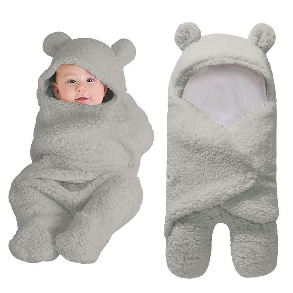 Clearance tumgatte Newborn Baby Cute Receiving White Sleeping Blanket Boy Girl Wrap Swaddle Up to 65% off