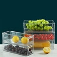 Clearance tumgatte Refrigerator Organizer Bins Stackable Plastic Clear