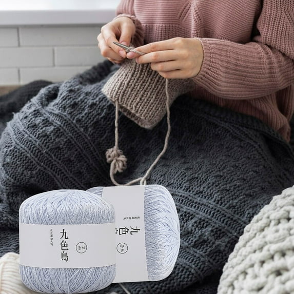 Under $1 Tyidzon Yarn Lace Thread DIY Woven Cotton Mercerized Baby Fine Cotton Thread Crochet Yarn Yarn for Crocheting