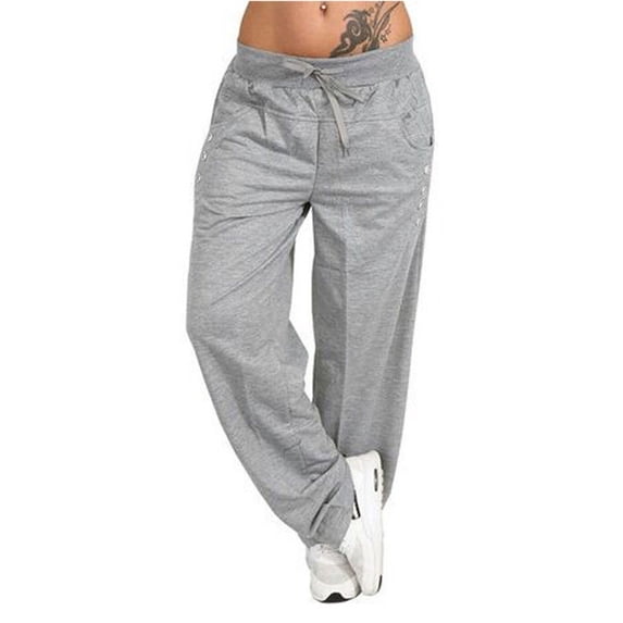 under 10.00 LYXSSBYX Cargo Pants for Women Plus Size Womens Autumn Winter Wide Leg Yoga Sports Loose Casual Long Pants Trousers