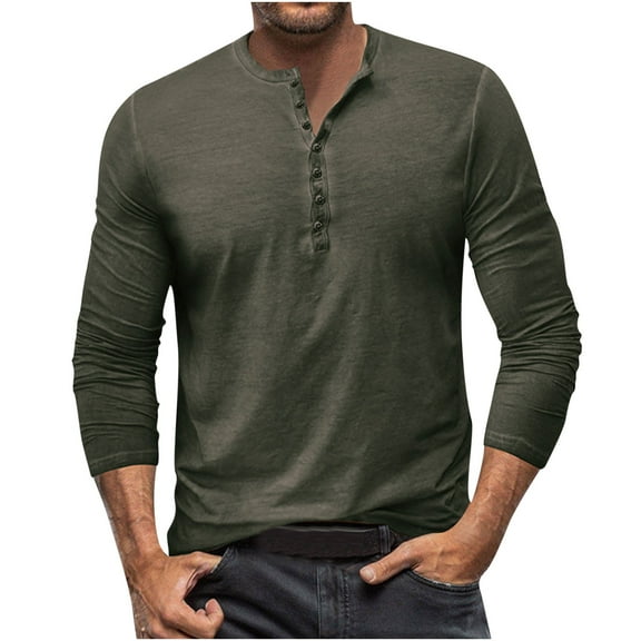 LYXSSBYX Mens Shirts Long Sleeve Men Casual Fashion Solid V-Neck Long Sleeve Pullover Breathable Shirt Blouse Tops