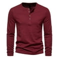 thumbnail image 1 of LYXSSBYX Mens Shirts Long Sleeve Men Casual Pullover Long Sleeve Round Neck T-Shirt Tops Blouse, 1 of 5