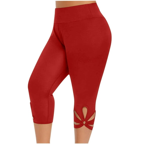 Clearance under 10.00 LYXSSBYX Plus Size Leggings for Women Clearance Women's Comfortable Cropped Leisure Time Pants Sweatpants Yoga Pants
