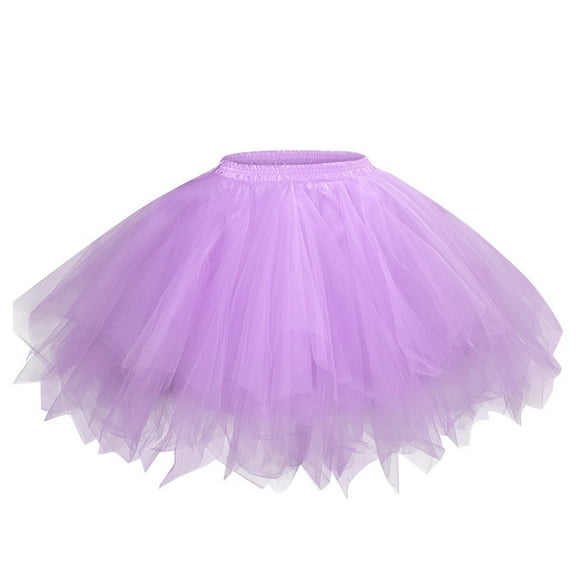 Clearance under 10.00 LYXSSBYX Skirt for Women Plus Clearance Women Mesh Tulle Skirt Princess Elastic Skirt Adult Short Tutu Dancing Skirt