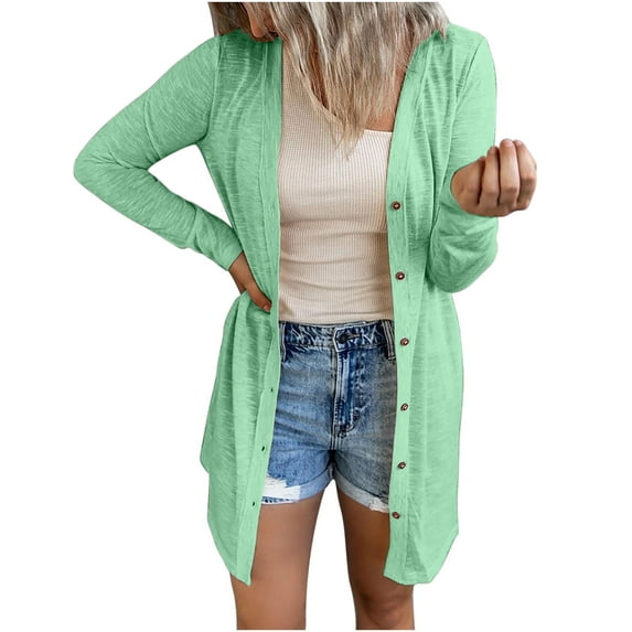 Clearance under 10.00 LYXSSBYX Women Long Sleeve Shacket Jacket Hot Sale Clearance Fashion Women Solid Loose Long Sleeve Cardigan Autumn Coat Blouse