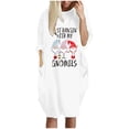 thumbnail image 1 of Clearance under 10.00 LYXSSBYX Womens Dresses Clearance under 10.00 The Fashion Women's Winter Plus Size Loose O-Neck Pocket Christmas Printed Dress, 1 of 6