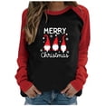 thumbnail image 1 of Clearance under 10.00 LYXSSBYX Womens Long Sleeve Tops Clearance Women Christmas Printing Loose Casual Long Sleeve Raglan Women Blouse Tops, 1 of 6