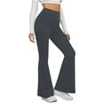 thumbnail image 1 of Clearance under 10.00 Yoga Flare Leggings for Women Women's Casual Slim High Elastic Waist Solid Color Sports Yoga Flare Pants, 1 of 9