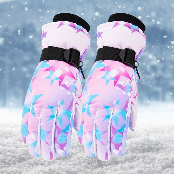 5-9Years Toddler Kids Boys Girls Gloves Winter Outdoor Windproof Warm Lock Temperature Ski Gloves Kids Winter Warm Gloves