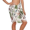 thumbnail image 1 of Clearance under $10 Charella Women Printing Beach Wrap Sarong Cover Up Chiffon Swimsuit Wrap Skirts Green,F, 1 of 2