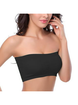 Clearance under $10 Cotonie Bandeau Bra Padded Strapless Bra for Women  Seamless Wireless Strapless Bralette with Removable Padded Tube Top