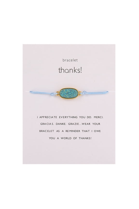 Clearance under $10 Cotonie Natural Stone Woven Paper Card Bracelet Decorative Bracelet Accessories