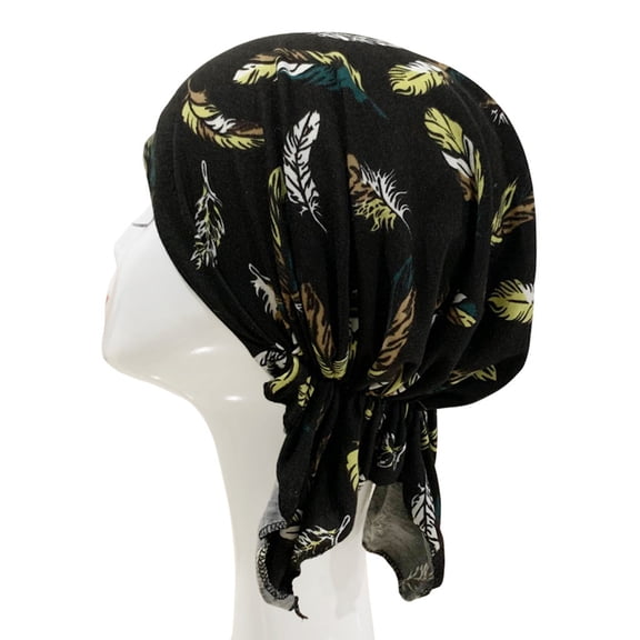 Clearance under $10 Cotonie Women India Muslim Elastic Turban Print Cotton Hat Head Scarf Wrap