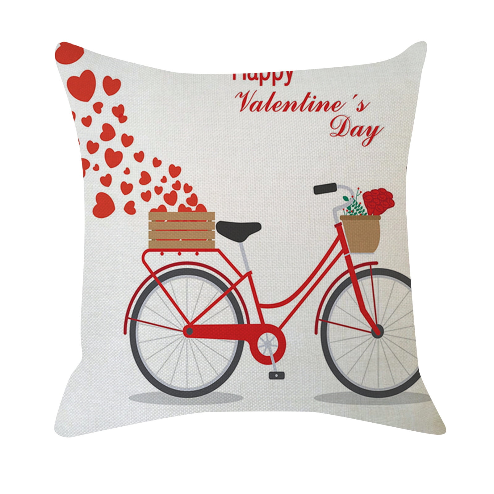 Clearance under 10 Dealovy Valentine'S Day Linen Pillowcase Printing