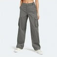 thumbnail image 1 of Sevevn Ladies' Solid Color Cotton And Linen Pants Casual Pants With Drawstring And Pocket Beach Pants Deal of the Week Gray L, 1 of 9