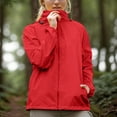 thumbnail image 1 of Sevevn Rain Womens With Hood Windbreaker Jackets Sun Hoodie Light Raincoats With Storage Bag New Year Savings Red S, 1 of 9