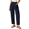 thumbnail image 1 of Clearance under 10$ Sevevn Women Fashion Lisure Solid Color Elastic Waist Sports Casual Pants With Side Pockets Summer Gift Dark Blue XXL, 1 of 8