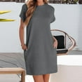 thumbnail image 1 of Women Casual Summer Dresses Women Fashion Casual Round-Neck Summer Printing Short Sleeve Seaxy Dress, 1 of 9