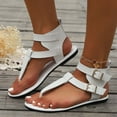 thumbnail image 1 of Clearance under 10 Women's Sandals Women's Fashion Casual Comfortable Belt Buckle Spring And Summer New Breathable Low Heel Sandals, 1 of 8
