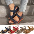 thumbnail image 1 of Womens Sandals Summer Large Size Breathable Comfortable Flat Wedge Open Toe Casual Beach Sandals, 1 of 7