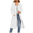 thumbnail image 1 of under $15 Turilly Lady Coats Oversize Jackets Women Casual Solid Long Sleeve Zipper Pocket Shirt Hooded Sweatshirt Tops, 1 of 5