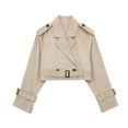 thumbnail image 1 of under $15 Turilly Lady Coats Winter Plus Size Jackets Fashion Women's Casual Long Sleeve Turndown Collar Belt Coat Jacket, 1 of 9