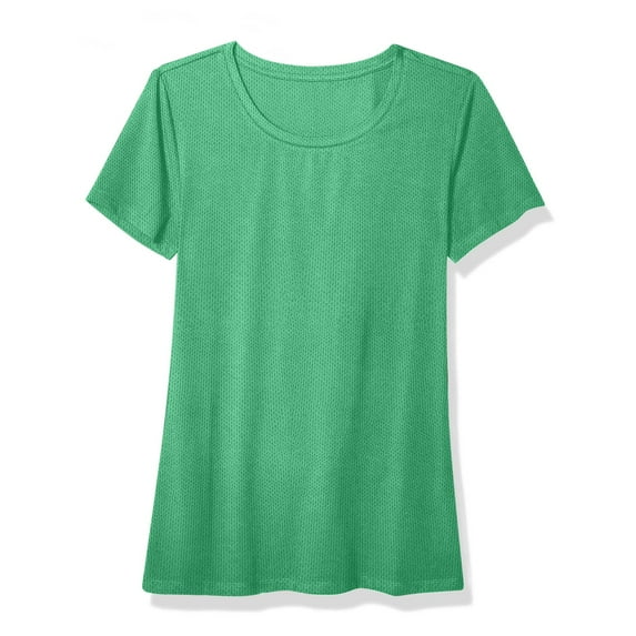 Sevevn Workout Tops for Women Quick Drying Shirts Short Sleeves Outdoor Sports Cooling Blouses Spring Tops for Women Green XL
