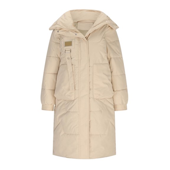 Sevevn Women's Fall And Winter Long Sleeved Warm Cotton Jacket Bread Great Gifts for Less White XXL