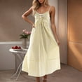 thumbnail image 1 of qolati Summer Dresses for Women 2025 Striped Spaghetti Strap Maxi Sundresses Boho Beach Vacation Sleeveless Flowy Long Dress, 1 of 9