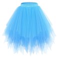thumbnail image 1 of qolati Women 1950s Tutus Skirt Vintage Elastic Waist Pleated Dance Skirt Short Petticoats Layered Tulles Puffy Mini Skirts, 1 of 2