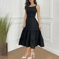thumbnail image 1 of qolati Women Summer Dresses 2025 Square Neck Sleeveless Tiered Tank Long Maxi Dress Casual Fitted Ruffled A-Line Flowy Sundress, 1 of 9