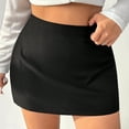 thumbnail image 1 of qolati Womens Mini Skirts Basic Stretch High Waist Above Knee Length Pencil Skirts Trendy Bodycon Club Party Skirt, 1 of 9