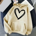thumbnail image 1 of under $5.00 yoeyez Hoodies for Teen Girls Plus Size Casual Pullover Tops with Hooded Lightweight Drawstring Tops with Pockets, 1 of 4