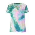 thumbnail image 1 of GaThRRgYP Womens Plus Size T-Shirts,Women's Plus Size Tie Dyed Printed Short Sleeved V-Neck Top/Shirt, 1 of 6