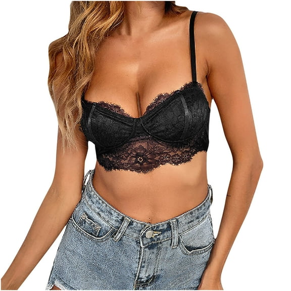 Lindreshi Bras for Women Woman Lace Adjusted Straps Beauty Back Wrap Hollow Out Bra Tank Underwear Tops