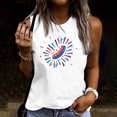 thumbnail image 1 of Sevevn Women's Summer Casual Round Neck Loose Sleeveless T-Shirt Summer Gift White XXL, 1 of 4