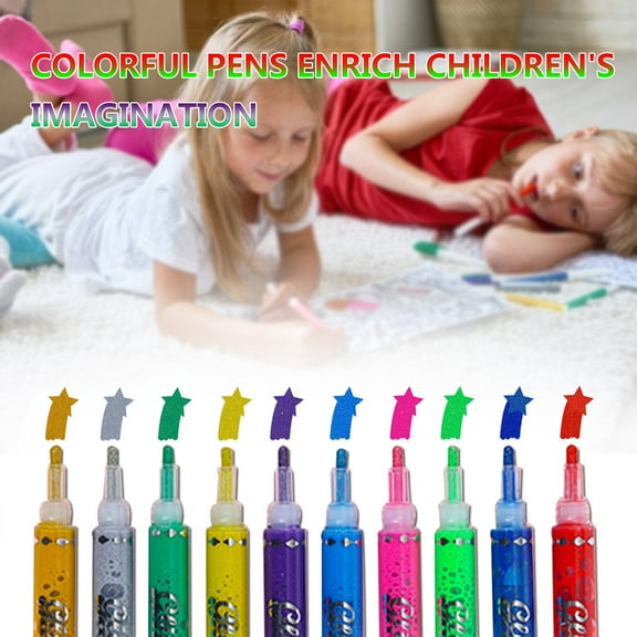 Clearance under 5 College Supplies Drawing Watercolor Pen Set 10 Colors Marker Washable Painting Pen 5ml