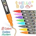 thumbnail image 1 of Clearance under 5 College Supplies Metal Flash Color Fluorescent Pen Set 3ml Per Pen, 1 of 5