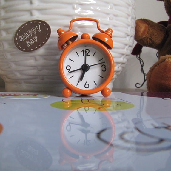 FAMTKT Cute Mini Metal Small Alarm Clock Electronic Small Alarm Clock, Home Accessories