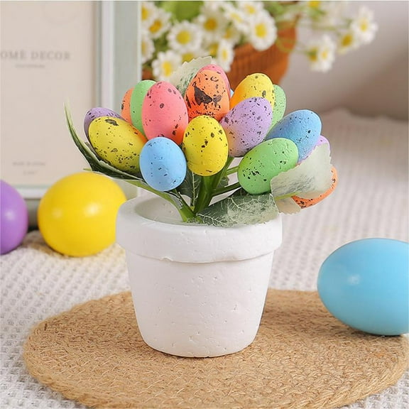 FAMTKT Easter Eggs Easter 12cm Easter Eggs Pot Spots Eggs Flower Pot Outdoor Courtyard Easter Decoration