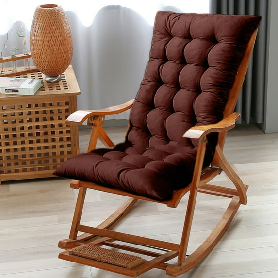 under $5 Fufafayo Rocking Chair Cushion, Non Slip Durable Tufted Pads, Seat and Back Cushions with Ties for Indoor Outdoor Rocker