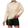 thumbnail image 1 of Clearance under $5 JINMGG 2025 Fall Winter Plus Size Sweaters for Women Clearance,Women's Fashion Casual Solid Color Long Sleeve Round-Neck Sweater, 1 of 7